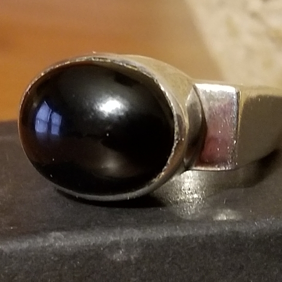 RARE Silpada Sterling Silver  & Black Onyx Ring - Picture 6 of 15